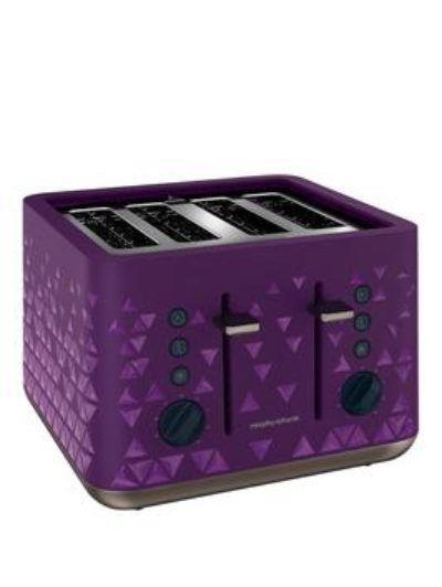 Morphy Richards Prism 4-Slice Toaster - Purple Morphy Richards Prism 4-Slice Toaster - Purple